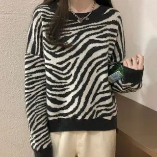 Zebra Print Sweater | YesStyle Global