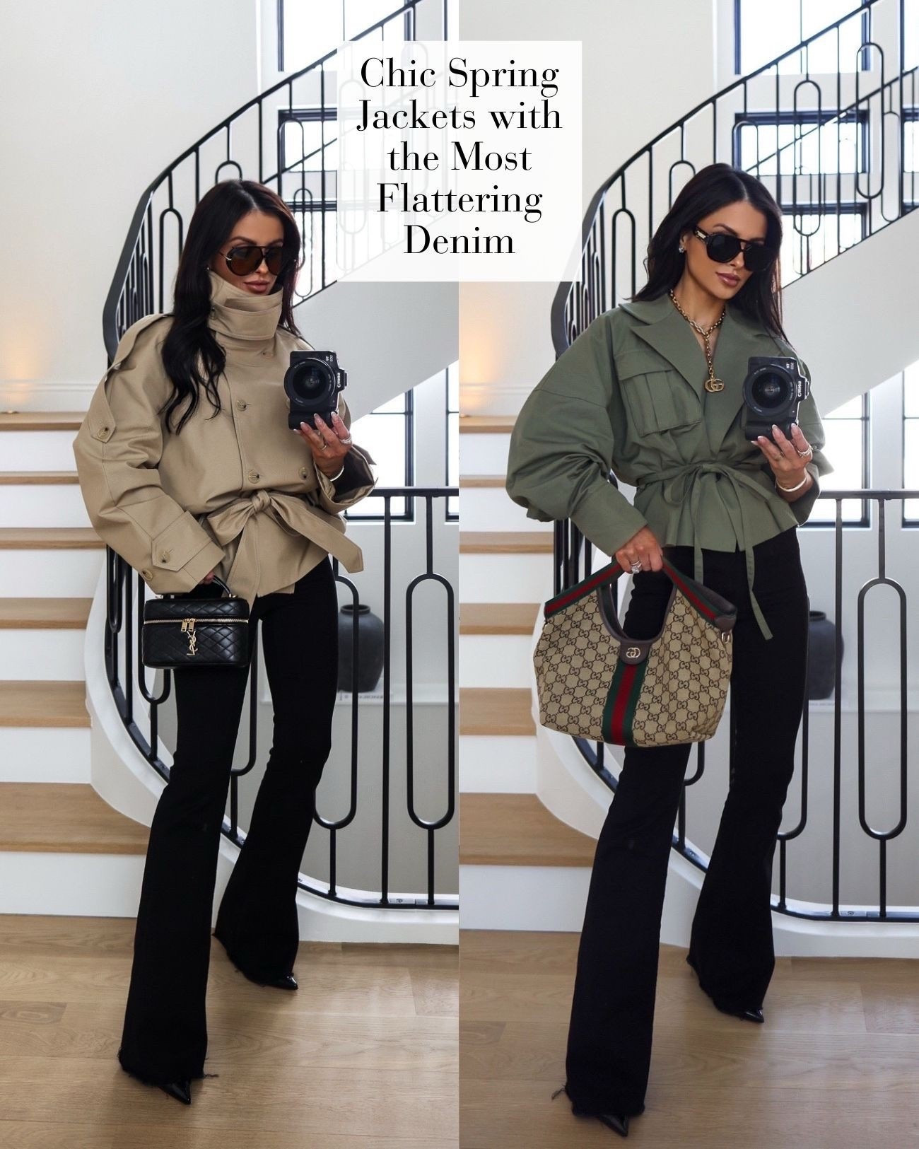 Wearing the most flattering black jeans with my favorite spring jackets. These Veronica Beard Beverly jeans are so slimming and elongating. I paired them with a Zara cropped trench coat and a Revolve belted green jacket, both selling fast. These spring outfits are perfect for date nights but can easily carry you through the work week.

Veronica Beard Beverly jeans - wearing a 24 runs TTS
Zara cropped trench coat - size XS
Revolve belted green jacket - size XS

miamiamine Veronica Beard jeans spring outfits Zara cropped trench Revolve belted jacket flattering black jeans date night outfit work week style chic elevated casual look

#LTKPetite #LTKSeasonal #LTKWorkwear