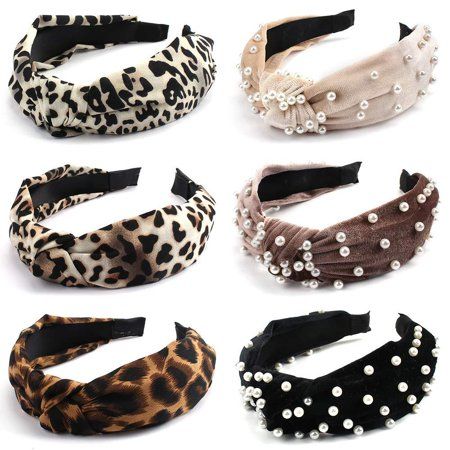 TOBATOBA 6 Pieces Women Headbands Wide Knot Dot Hairbands Turban Headbands for Women,Include 3 Piece | Walmart (US)