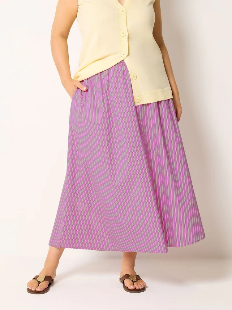 Roze - Yours Curve Gestreepte rok | Next EU