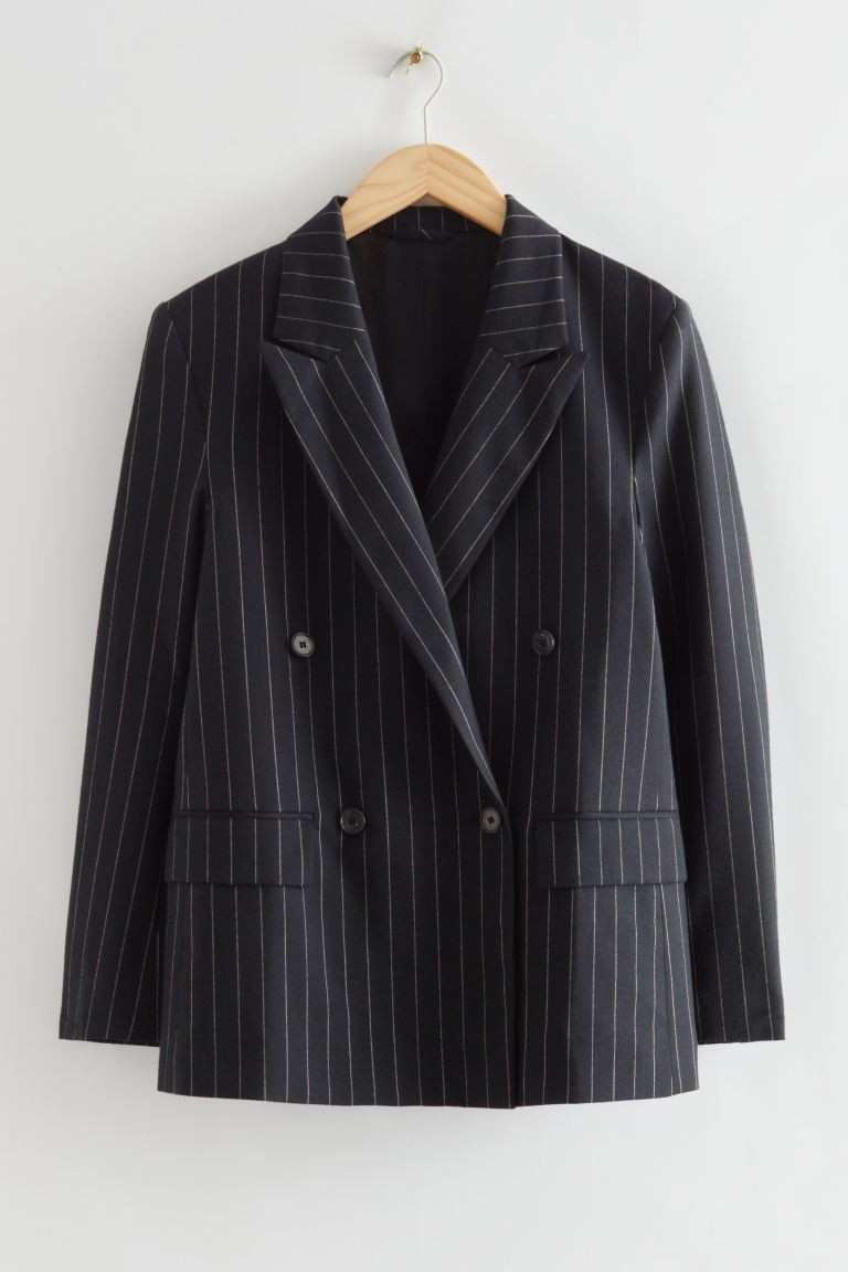 Locker geschnittener zweireihiger Blazer | H&M (DE, AT, CH, NL, FI)