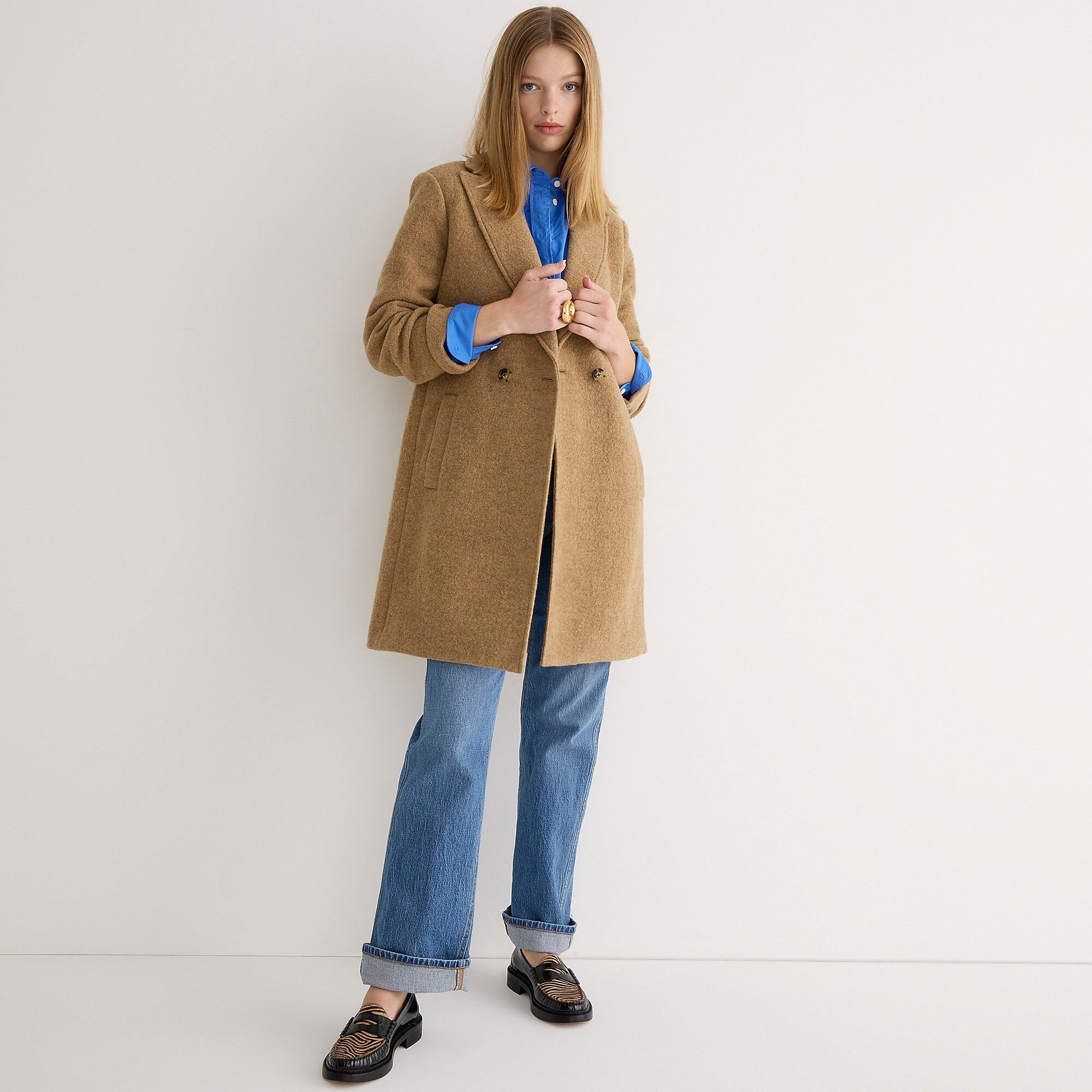 New Daphne topcoat in Italian boiled wool | J. Crew US