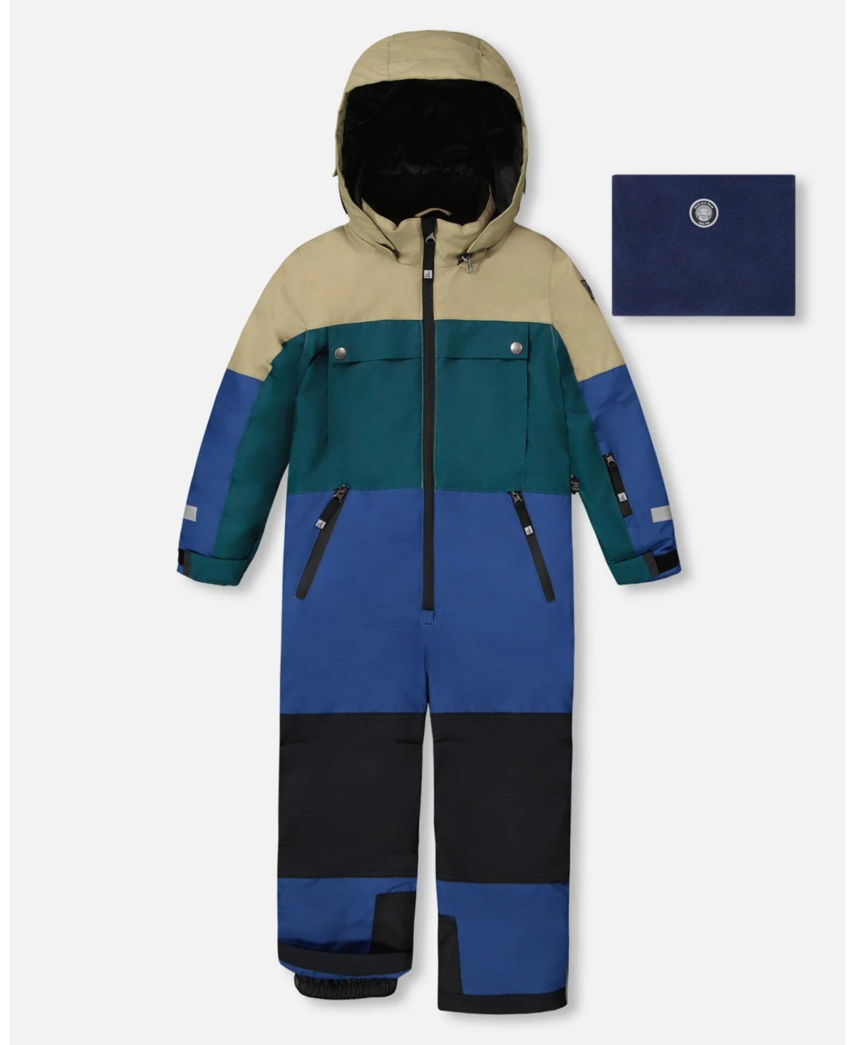 Deux par Deux Boy One-Piece Teknik Snowsuit Colorblocked Navy Blue - Child - Navy blue | Macy's