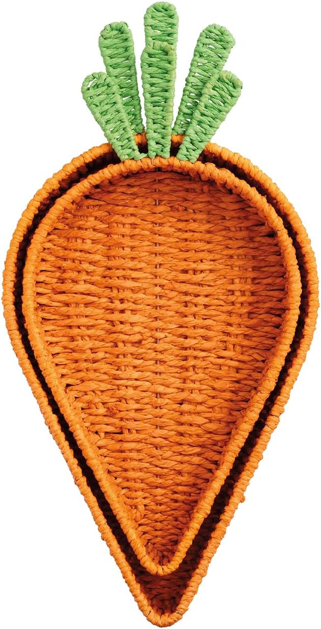 Mud Pie Easter Woven Carrot Trays | Amazon (US)