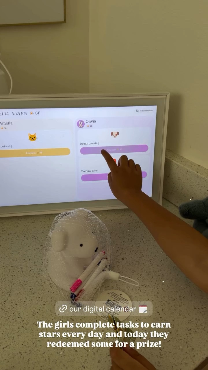 Our digital calendar! 
The girls complete tasks to earn stars every day and today they redeemed some for a prize!

#LTKsummer #LTKhome #LTKkids