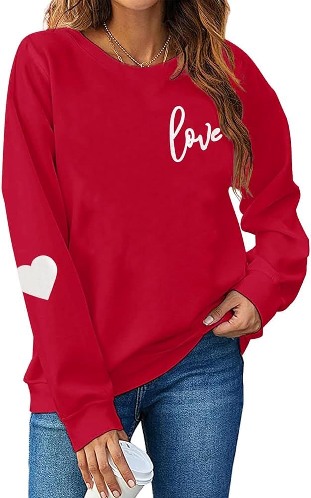 Ritatte Mommy and Me Valentine's Day Sweatshirt Love Heart Graphic Pullover Family Matching Outfi... | Amazon (US)
