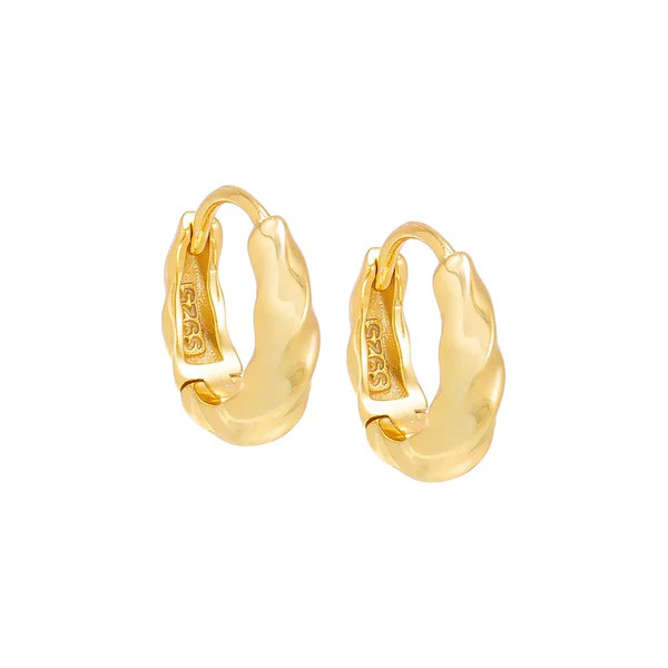 Mini Chunky Graduated Twist Huggie Earring | Adina Eden