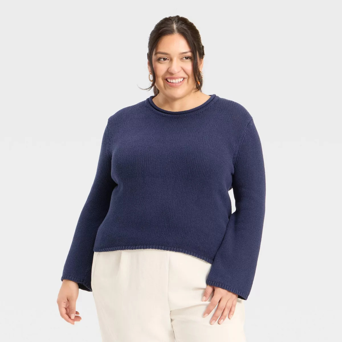 Women's Shrunken Crewneck Pullover Sweater - A New Day™ | Target