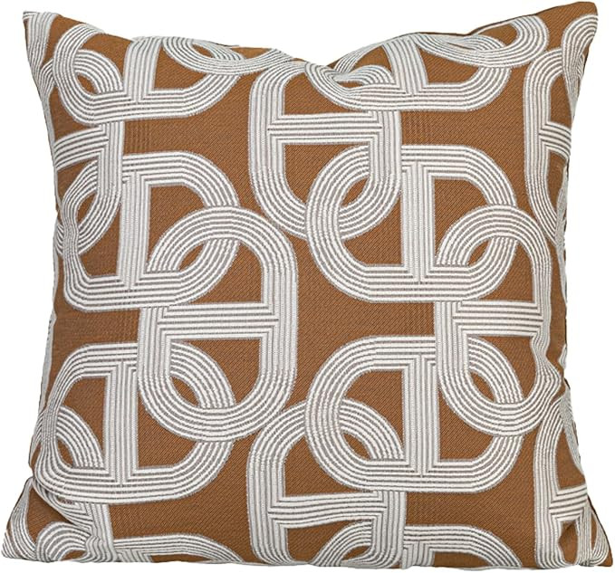 Horseshoe Pattern Pillow Cover Luxury Leopard Cheetah Jacquard Embroidery Decorative Throw Pillow... | Amazon (US)