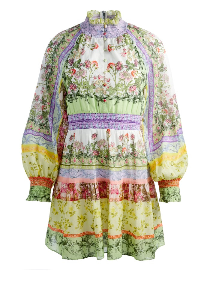 LAVINIA BLOUSON SLEEVE MINI DRESS | Alice + Olivia