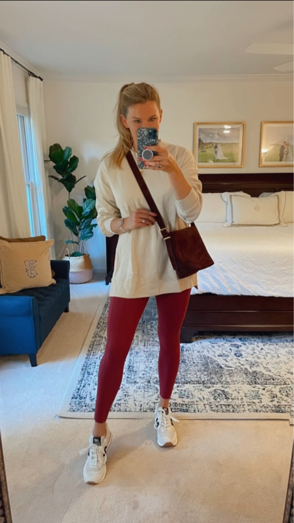 Casual work from home and night out outfit. I ran in these leggings before dinner and then threw back on my sweatshirt. LOVE this tunic length sweatshirt for lounging. Super cozy. Wearing my normal size in everything 



#LTKfitness #LTKfindsunder50 #LTKSeasonal