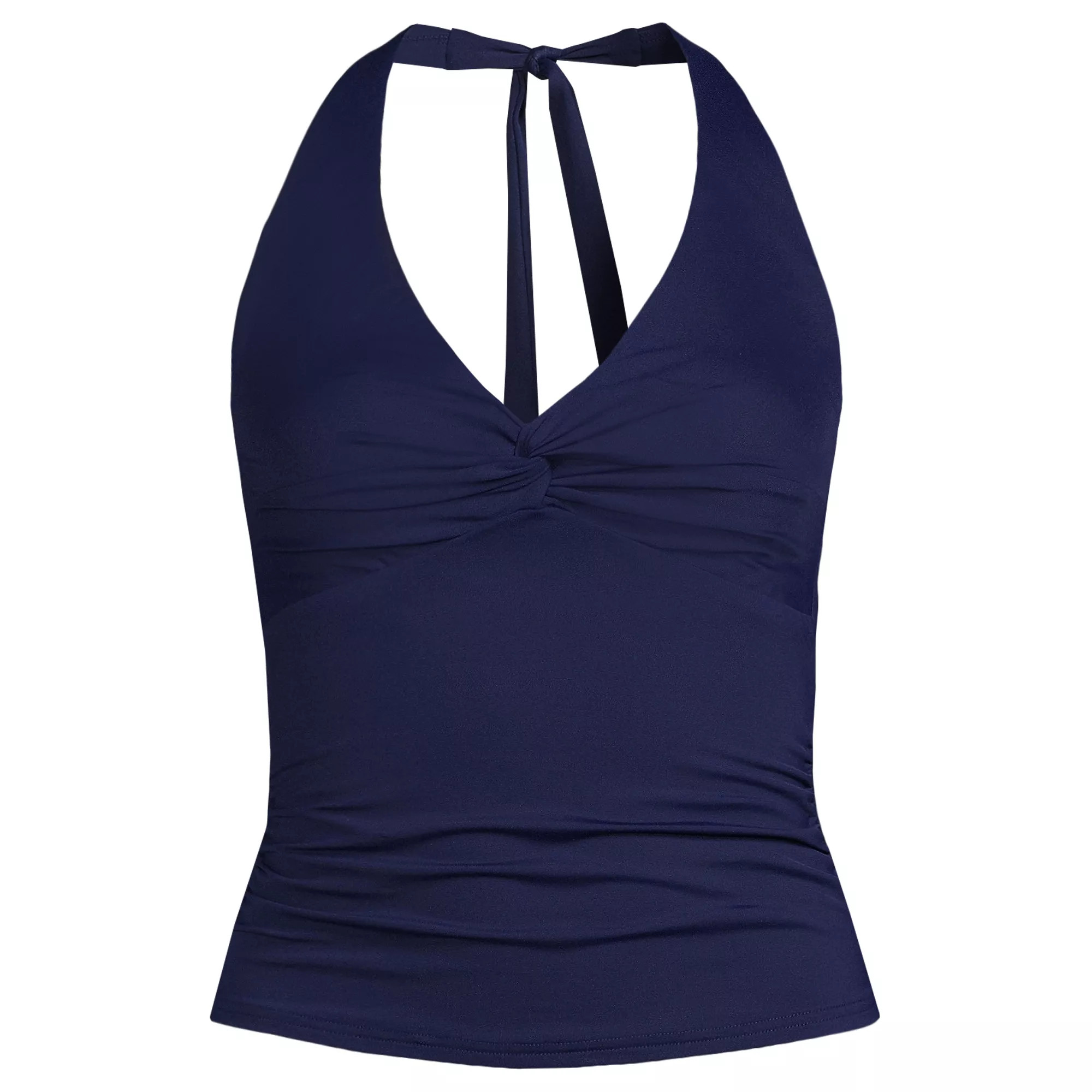 Women's Plus Size Twist Halter Tankini Top | Lands' End (US)