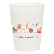 Drinking About You Watercolor Reusable Cups | Waiting On Martha