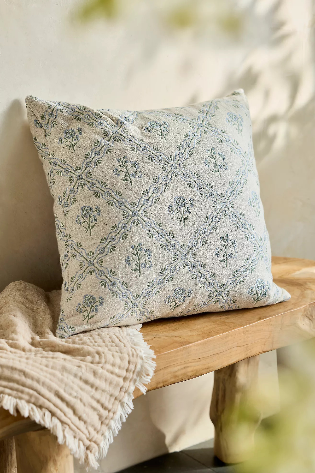 Sunbrella® Diamond Lattice Outdoor Pillow | Anthropologie (US)