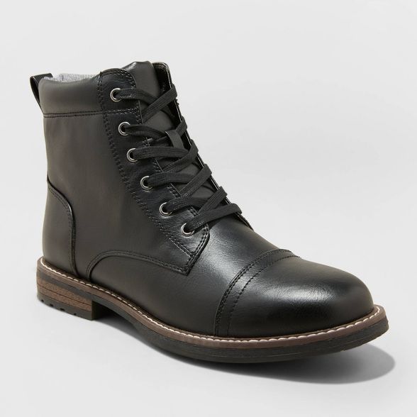 Men's Jeffrey Cap Toe Combat Boots - Goodfellow & Co™ | Target