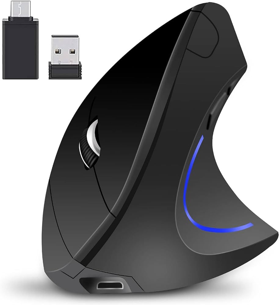 Neises Bluetooth Ergonomic Mouse for iPad, MacBook, Laptop - Rechargeable, Adjustable DPI, Silent... | Amazon (US)