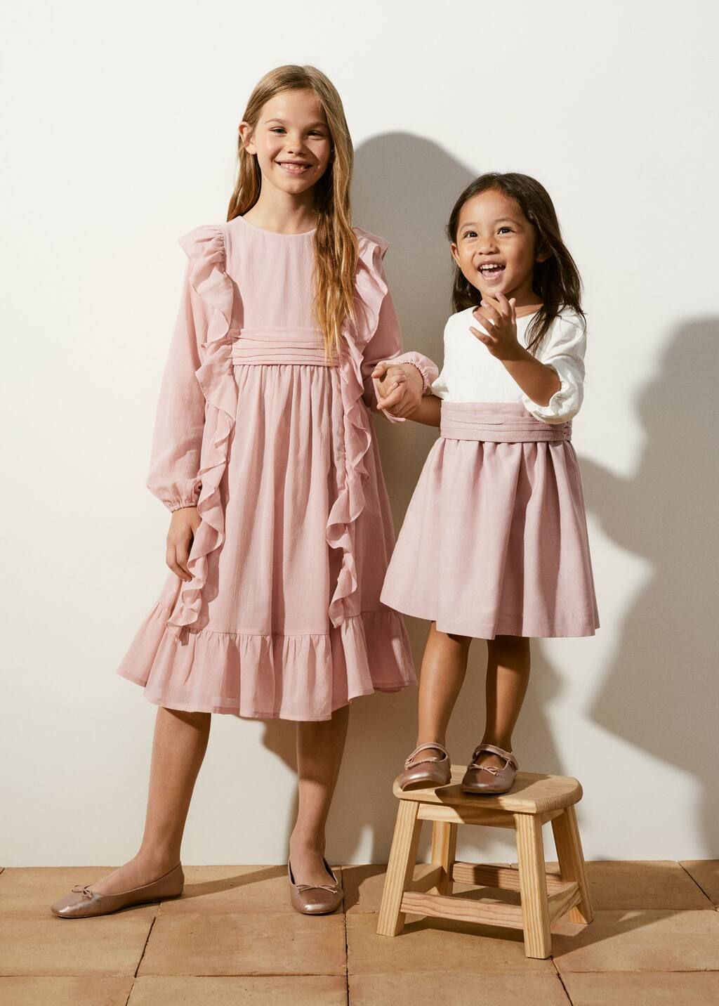 Frill cotton dress -  Girls | Mango Kids USA | MANGO (US)