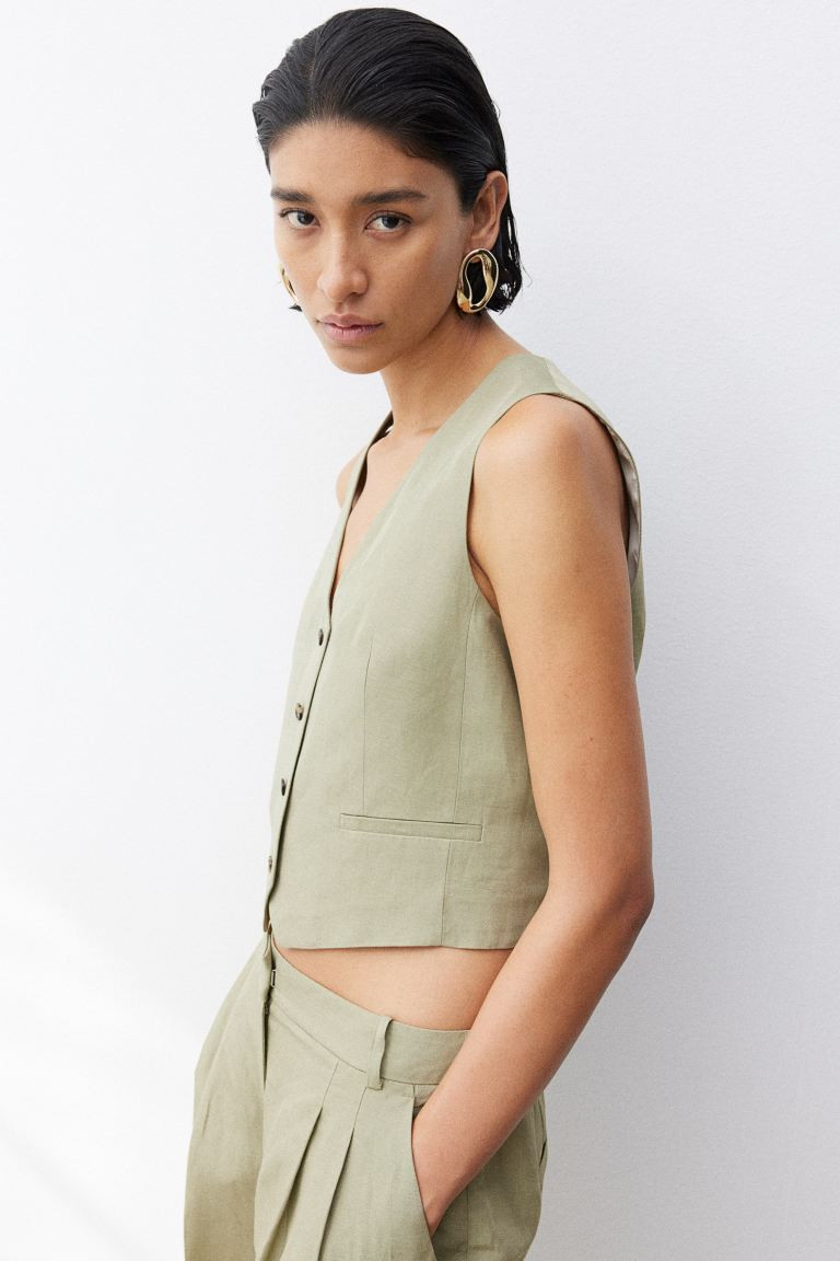 Linen-blend Vest | H&M (US + CA)