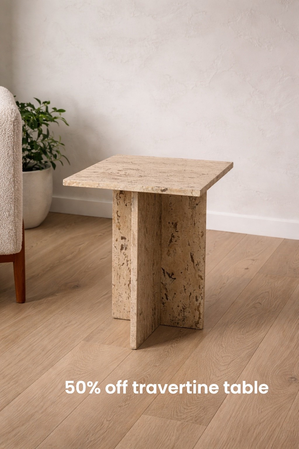 50% off this gorgeous travertine side table 😍🚨

#LTKHome #LTKSaleAlert