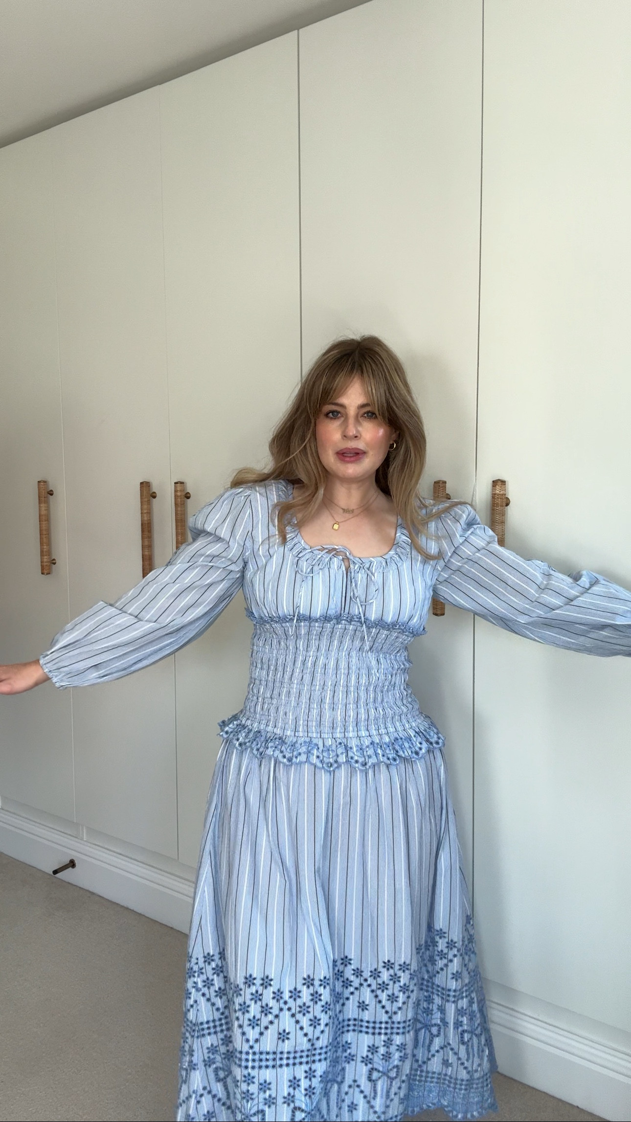 Damson Madder perfect spring dress cotton broderie anglaise bows midsize curve size 15 everyday dressing 

#LTKuk #LTKmidsize #LTKstyletip