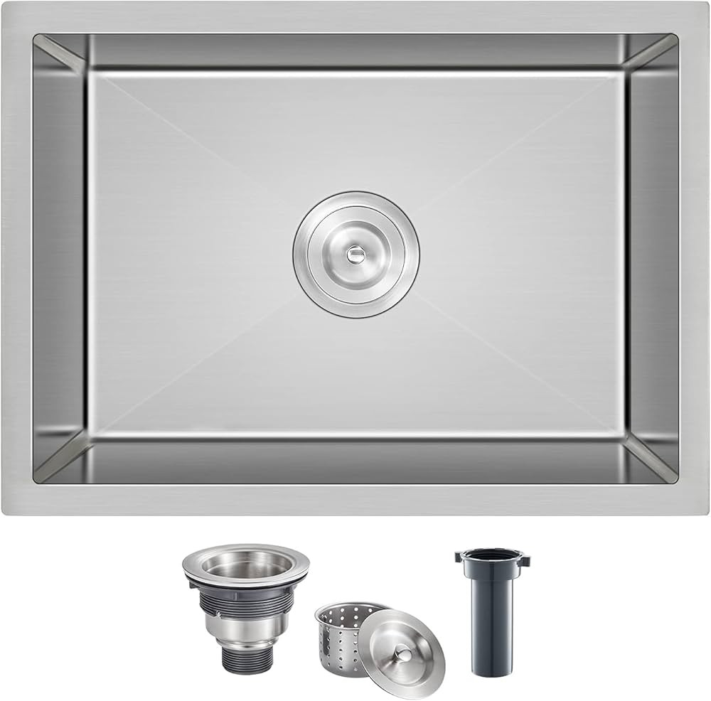MENATT 22 inch Undermount Kitchen Sink, 22" x 18" Single Bowl Kitchen Sink Undermount Stainless S... | Amazon (CA)