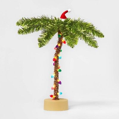 16in Tinsel Palm LED Battery Artificial Christmas Tree - Wondershop™ | Target