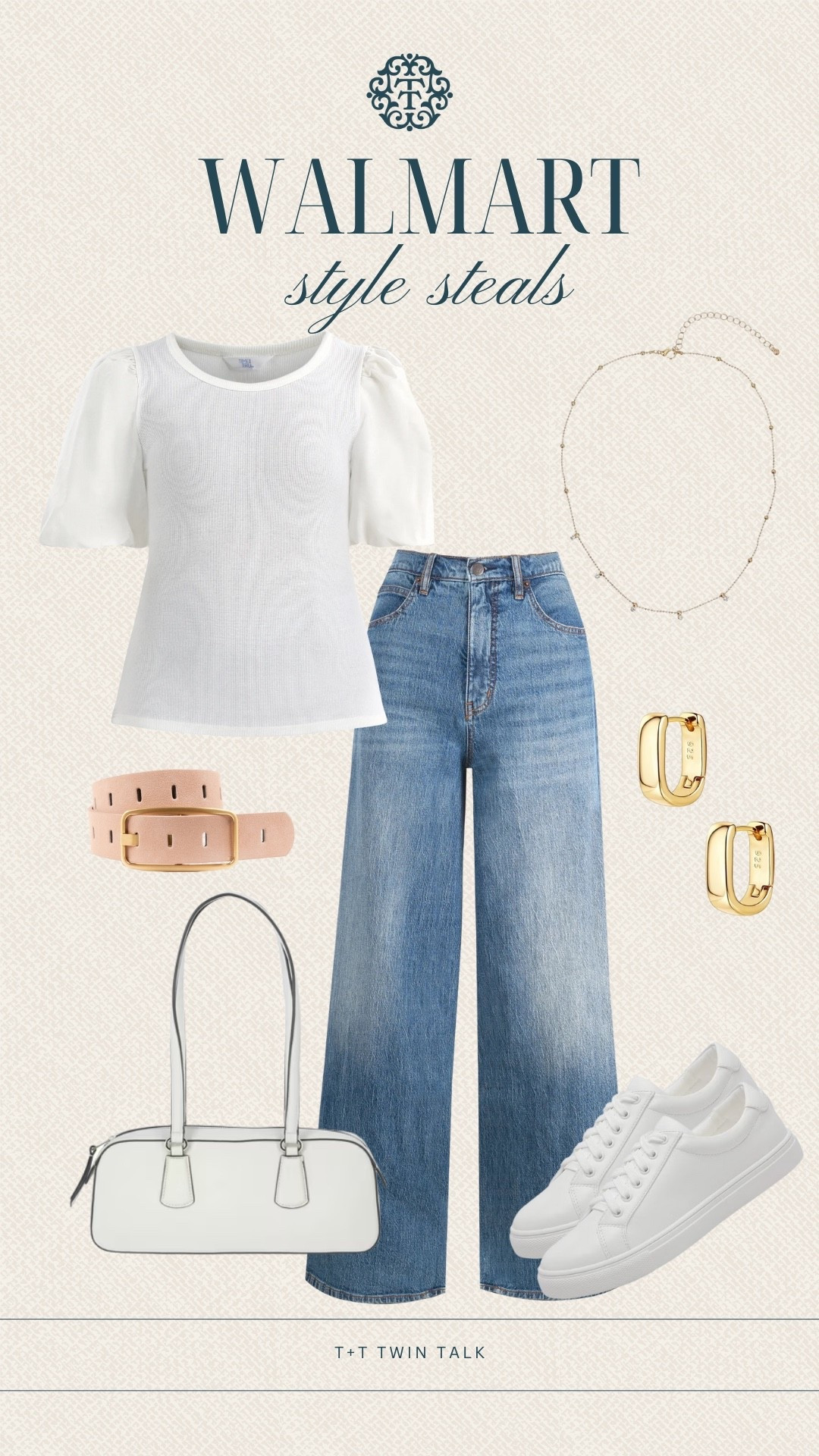Walmart Style Steals! An easy, everyday outfit you’ll reach for again and again. A white puff-sleeve top paired with light wash jeans from Walmart. We styled it with classic white sneakers, a matching bag, and simple gold jewelry for the perfect casual look!

#LTKFindsUnder100 #LTKSeasonal #LTKStyleTip