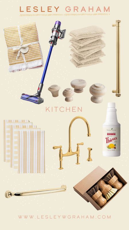 Kitchen sources. Best vacuum. Cordless vacuum. Cleaning supplies. Wooden cabinet knobs. Kitchen towels. Brass appliance pulls. Brass drawer pulls. Beautiful brass faucet. 

#LTKfindsunder50 #LTKhome #LTKfamily