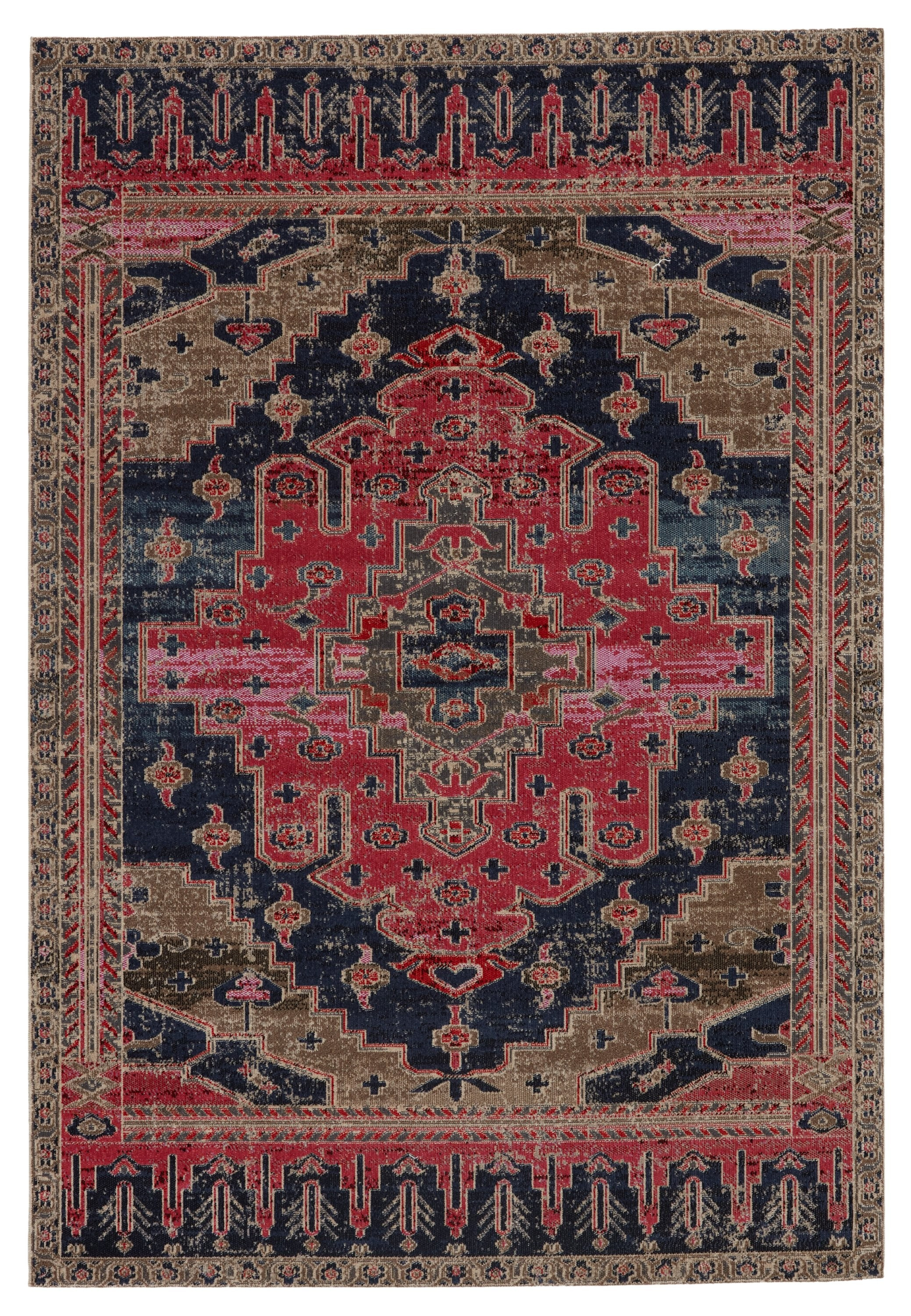 Cicero Indoor/Outdoor Medallion Rug in Pink & Blue – BURKE DECOR | Burke Decor