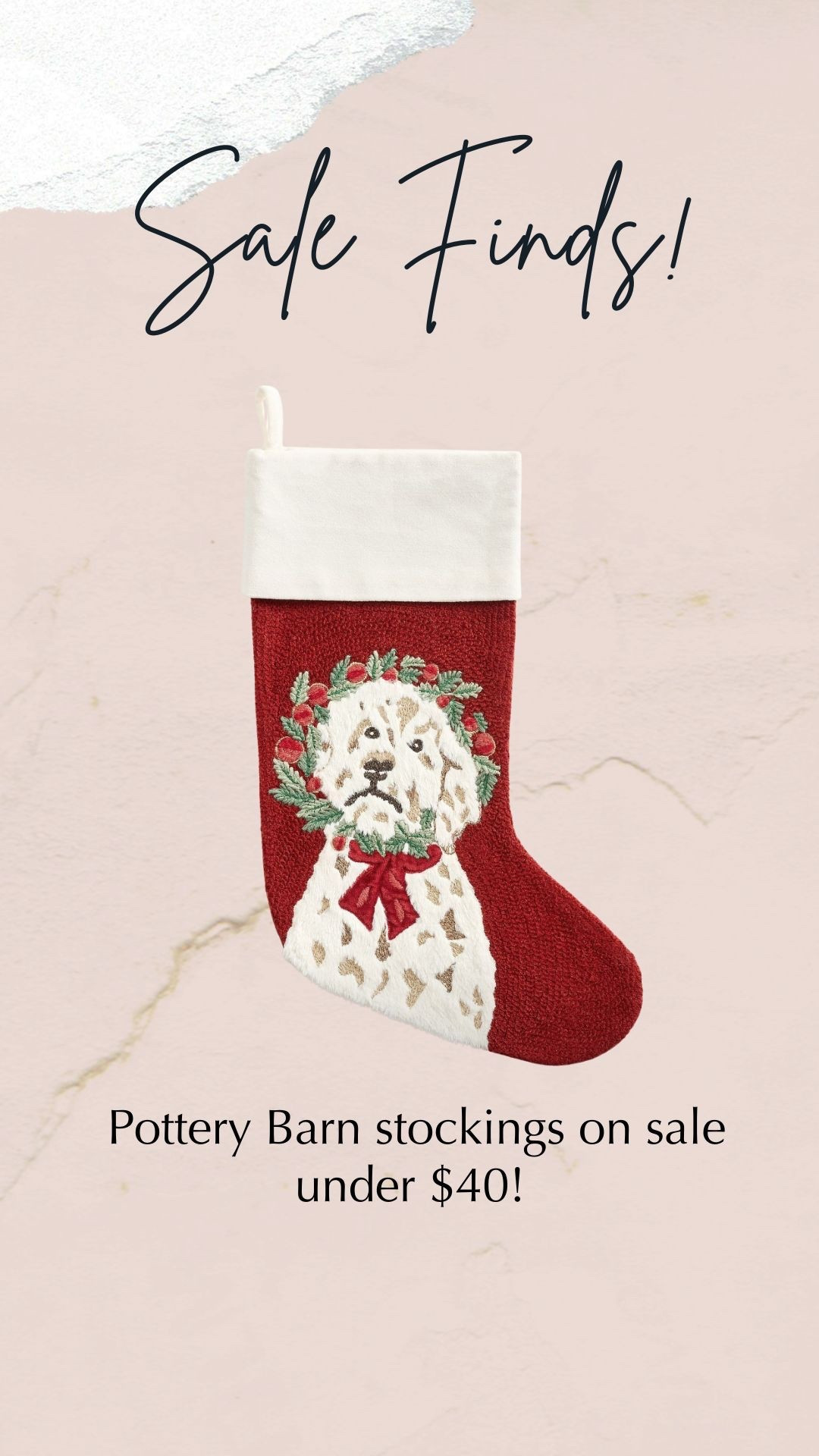 Pottery Barn stocking on sale! 

#LTKHome #LTKSaleAlert #LTKCyberWeek