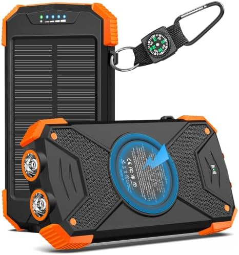 BLAVOR Solar Power Bank 10,000mAh, Portable Wireless Charger, 20W Fast Charging External Battery ... | Amazon (US)