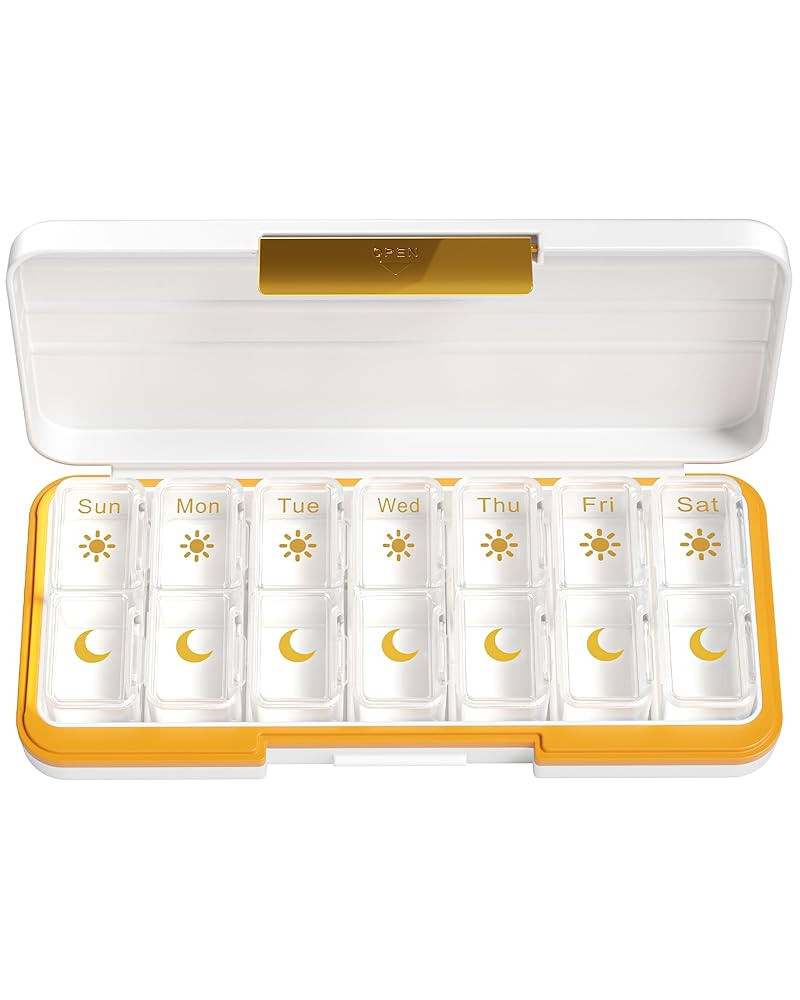 Zoksi Am Pm Pill Organizer 7 Day, Weekly Pill Box 2 Times a Day, Medicine Pill Organizer with Sep... | Amazon (US)