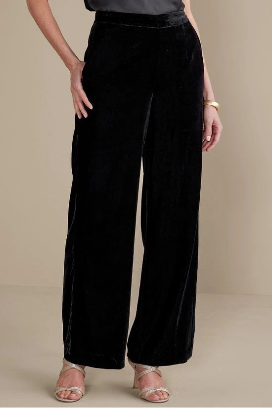 Aria Velvet Wide Leg Pants I | Soft Surroundings