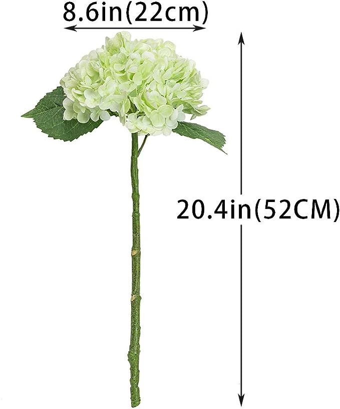 DUYONE 3PCS 21 inch Lifelike Artificial Hydrangea Large Real Touch Flowers Artificial Flowers Dry... | Amazon (US)