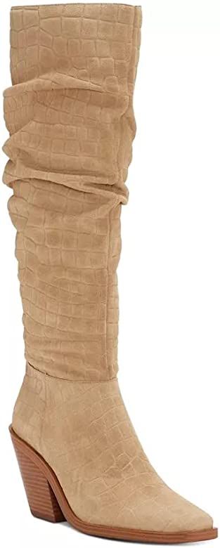 Vince Camuto Womens Alimber Leather Slouchy Knee-High Boots | Amazon (US)