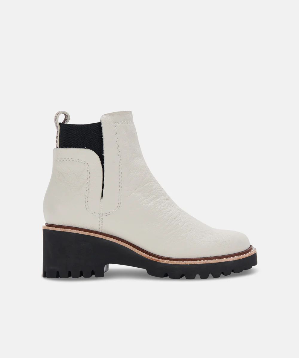 HUEY H2O BOOTS IN IVORY LEATHER | DolceVita.com