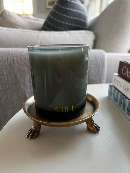 Brass footed candle tray is the the most fun candle accessory!

#LTKhome #LTKfindsunder50 #LTKSeasonal