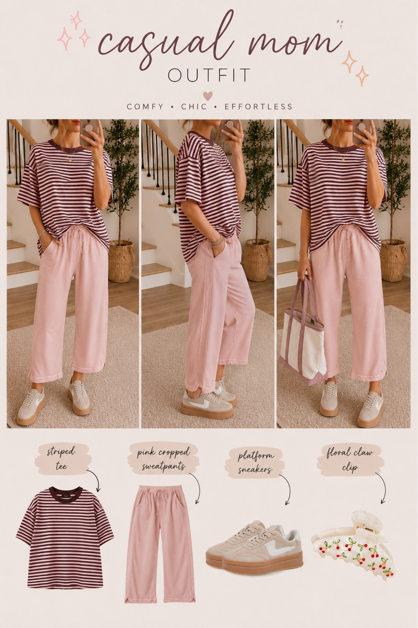 Comfy amazon outfit — striped oversized tee, pink sweatpants, and casual neutral sneakers 






Size 6/8 summer outfit ideas, midsize summer outfit, casual summer style, effortless everyday style, Amazon fashion midsize, petite Amazon fashion, coffee run outfit, SAHM outfits for summer

#LTKootd #LTKSaleAlert #LTKPetite