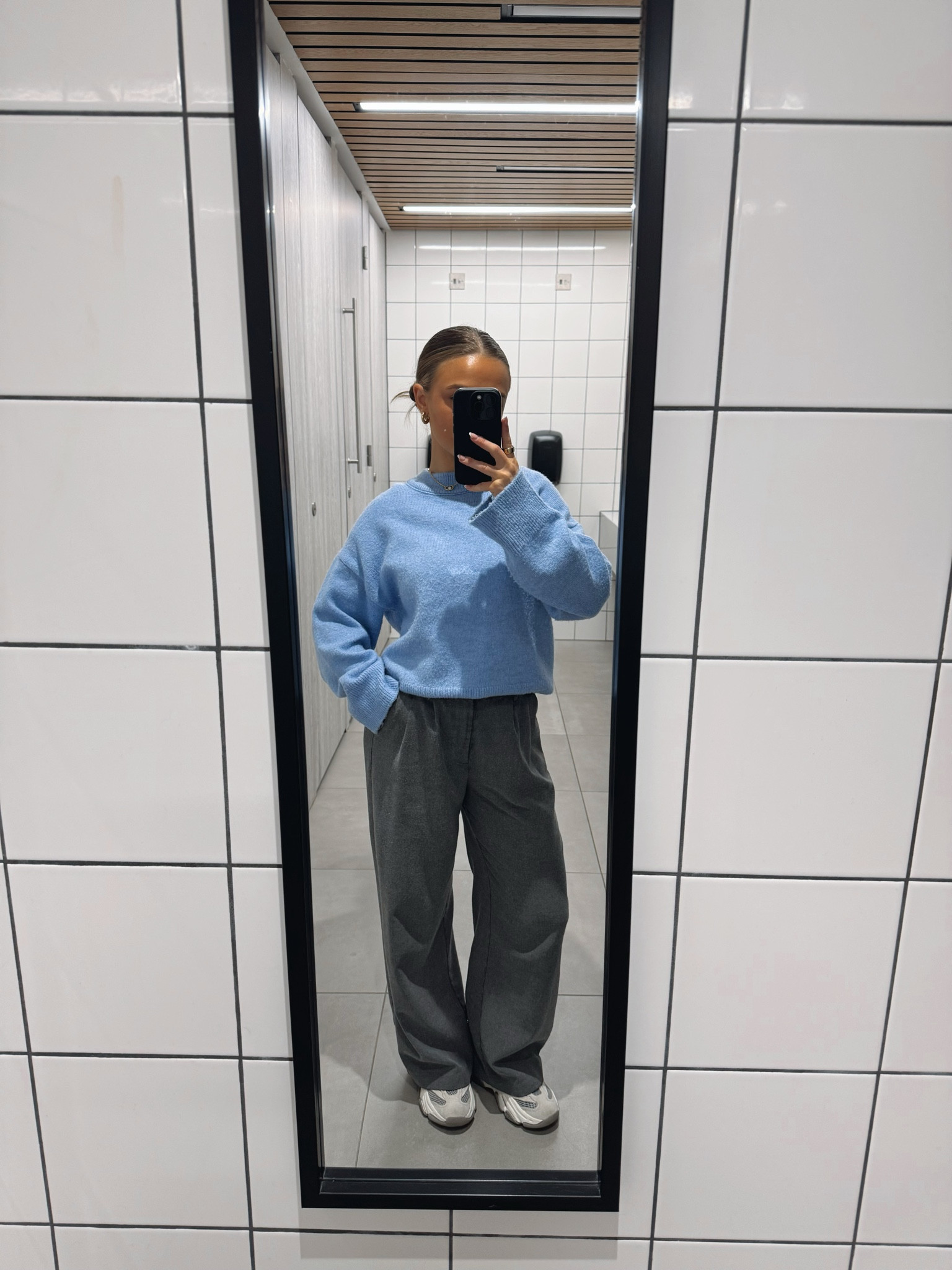 recent work outfits🤍

Pinterest style outfit inspo ideas wide leg trousers smart casual work asos loose spring summer TikTok casual easy basic neutral ootd faves casual corporate petite blue knit jumper 

#LTKWorkwear #LTKspring #LTKootd
