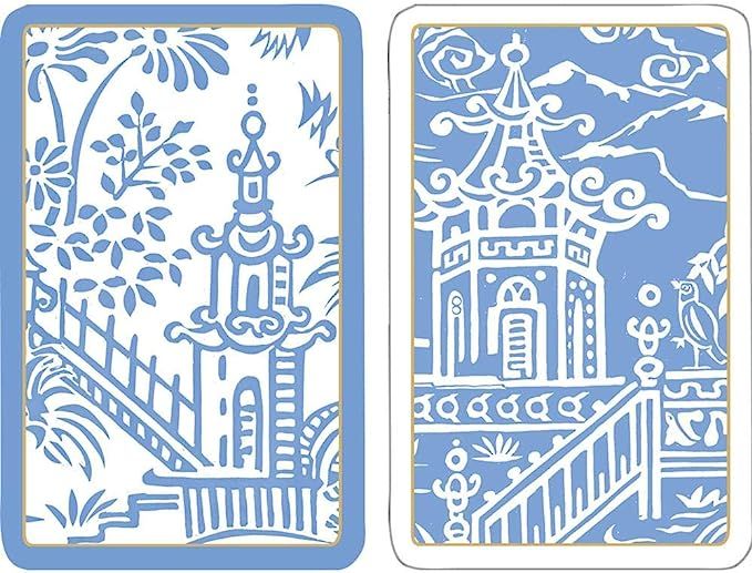 Caspari Pagoda Toile Large Type Playing Cards - 2 Decks Included | Amazon (US)