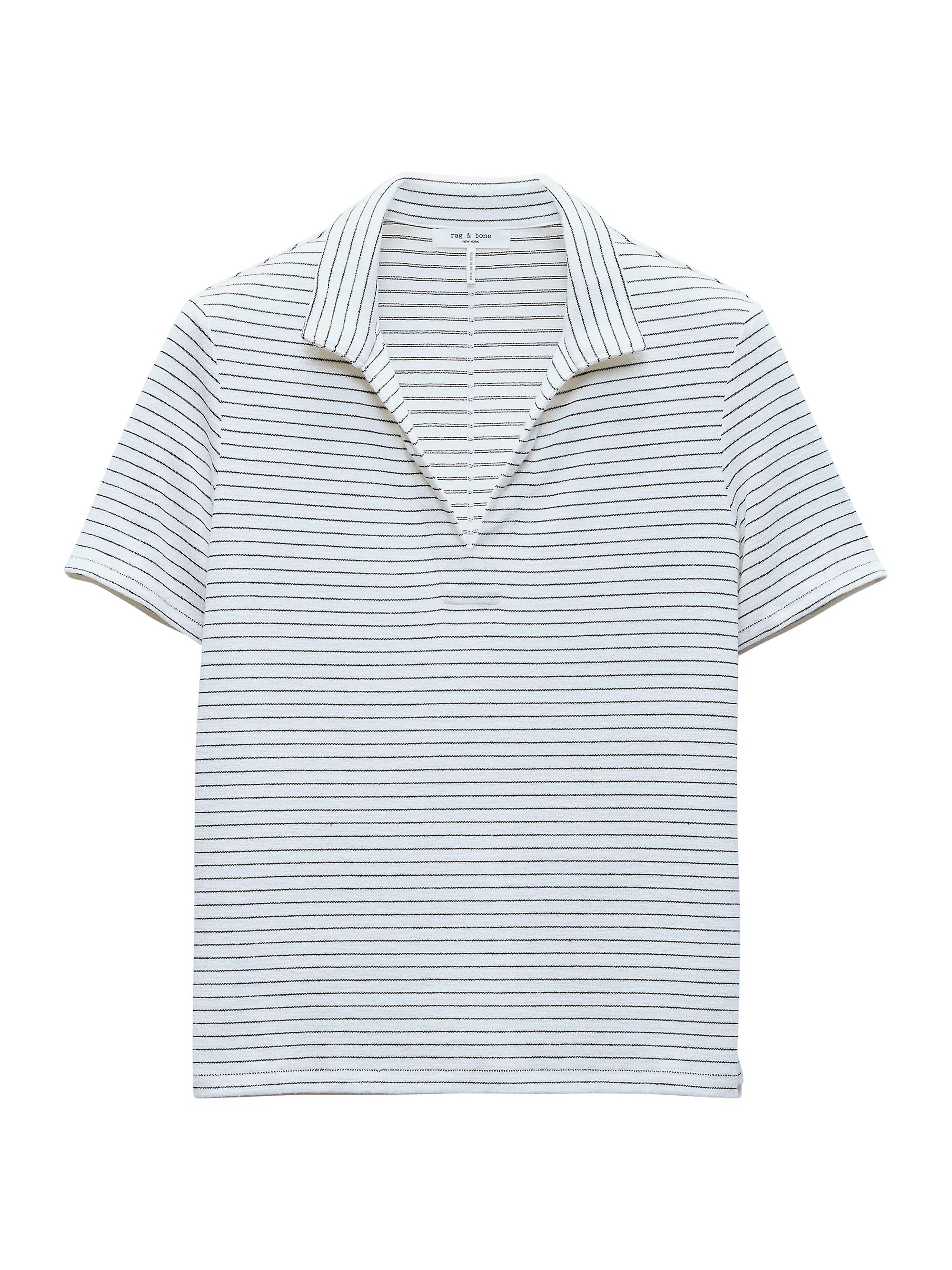 Striped Knit Polo Top | Saks Fifth Avenue