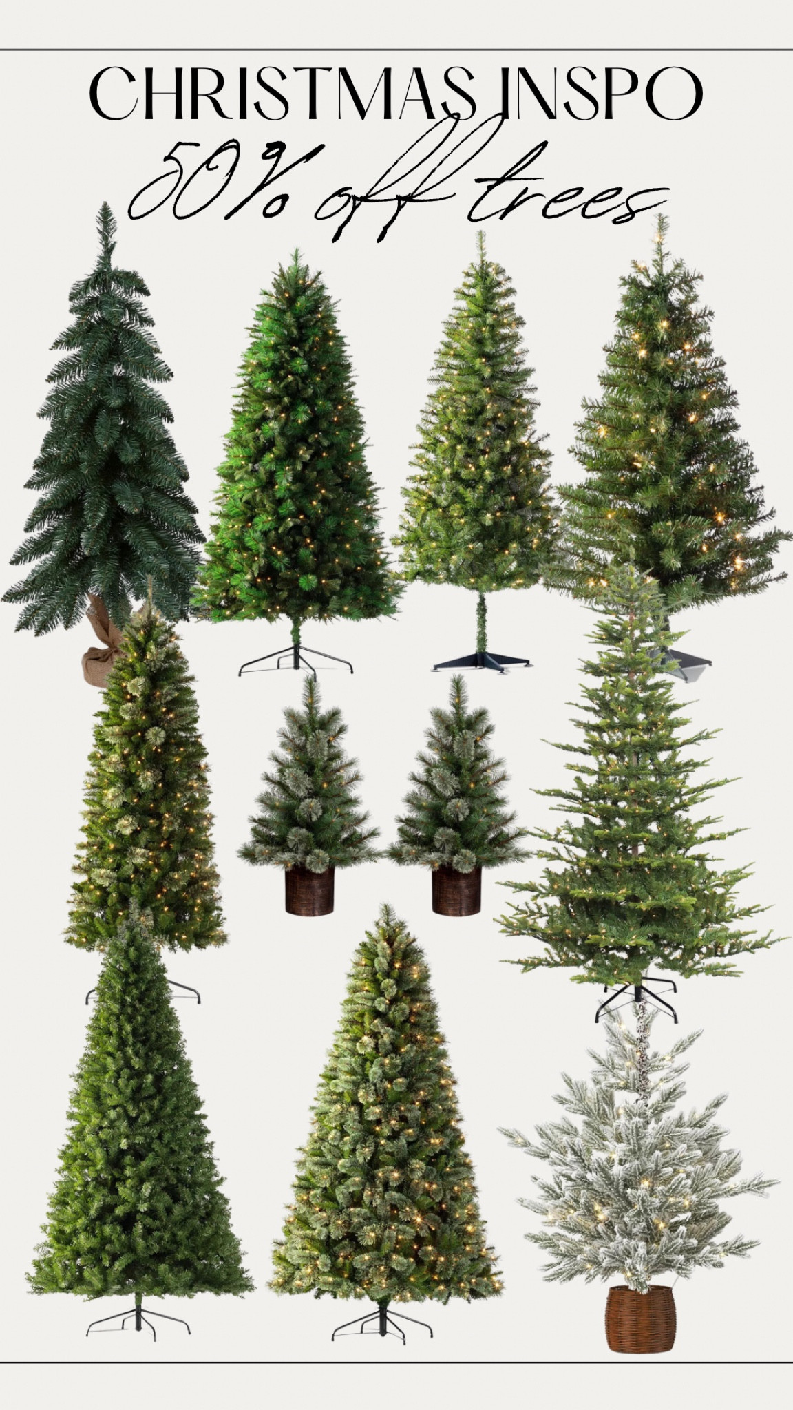Christmas tree sale! All of these Christmas trees are half off today! #christmastree #christmasdecor 

#LTKsalealert #LTKSeasonal #LTKhome