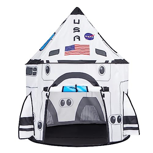 JOYIN Rocket Ship Play Tent Pop up Play Tent Kids Indoor Outdoor Spaceship Playhouse Tent Set | Amazon (US)