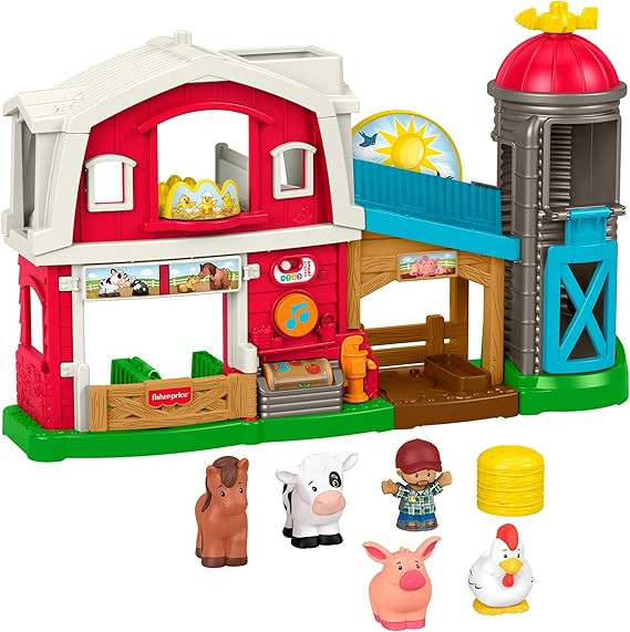 Fisher-Price Little People Caring for Animals Farm. Interactive playset with Smart Stages learnin... | Amazon (UK)