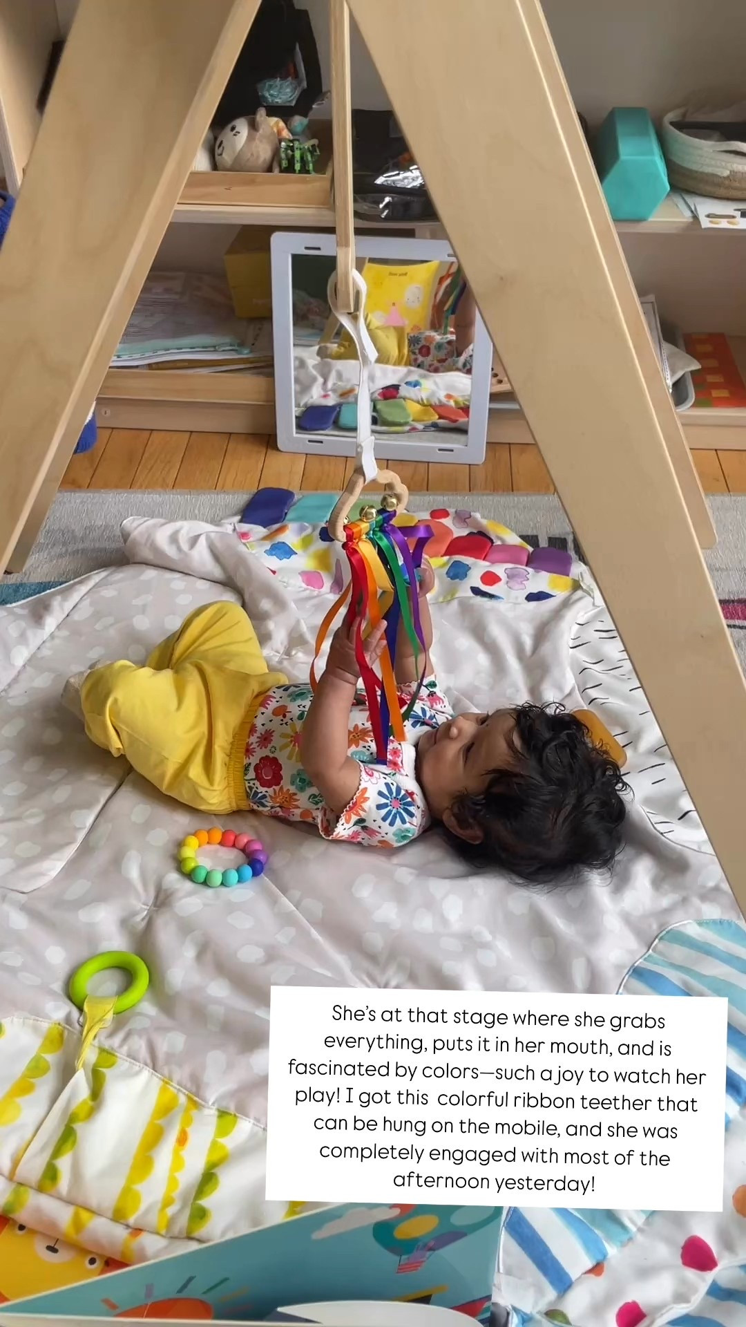 Baby 3 months activities, baby girl outfit, baby toys. Montessori toys baby, Montessori mobile, baby sensory play 


#LTKKids #LTKBaby