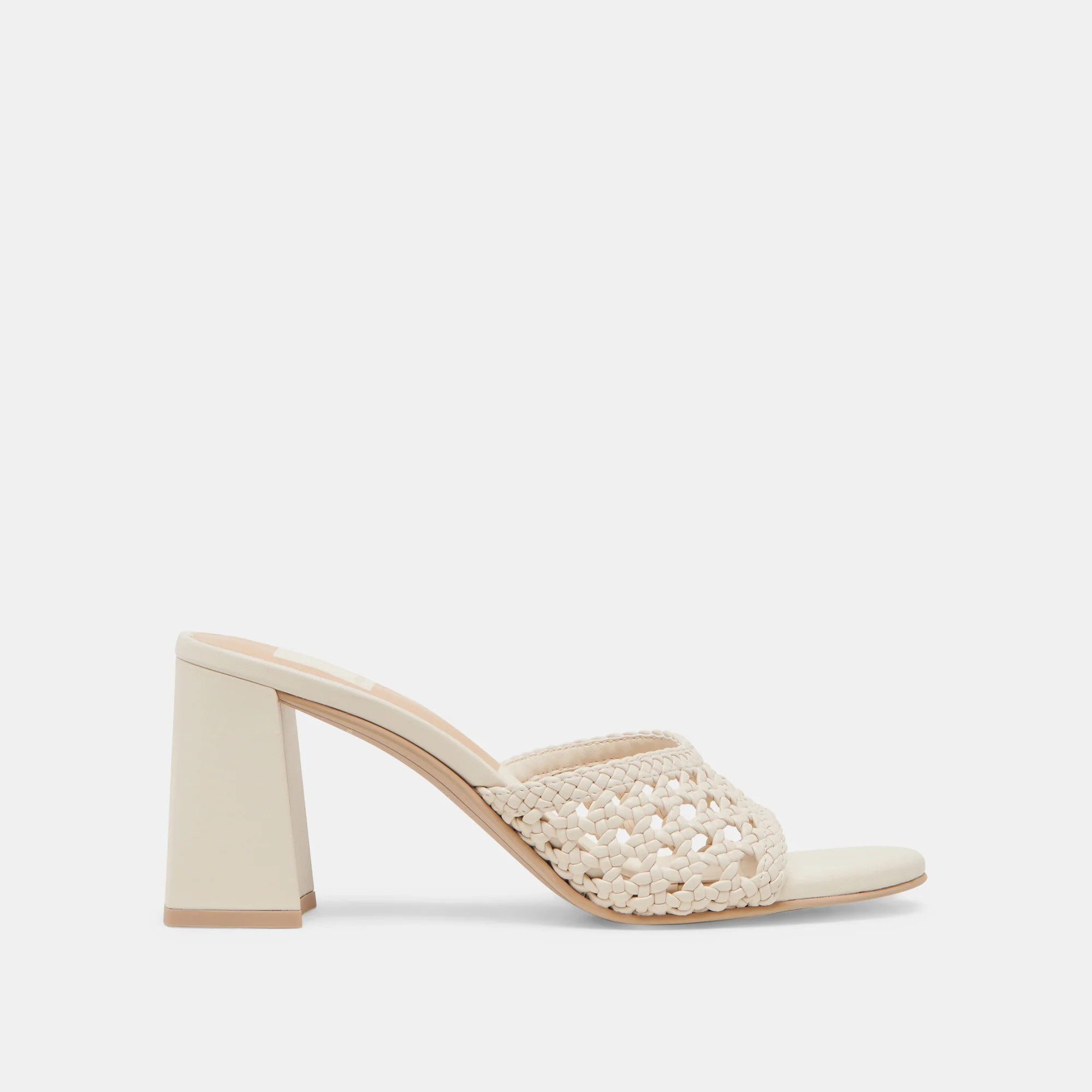 Margoe Heels Creme Woven Stella | DolceVita.com