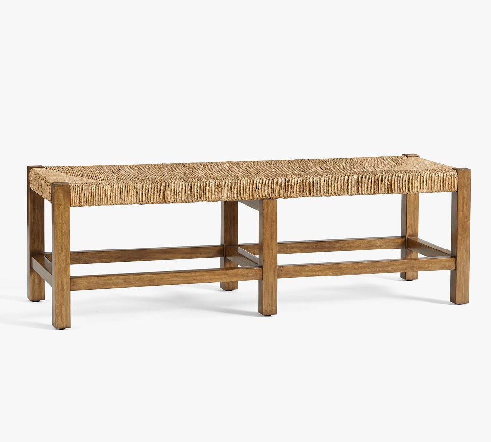 Malibu Woven Backless Bench | Pottery Barn (US)