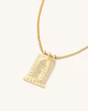 Roman Small Arch Pendant Necklace - 18ct Gold Plated & White Zircon | JW PEI US