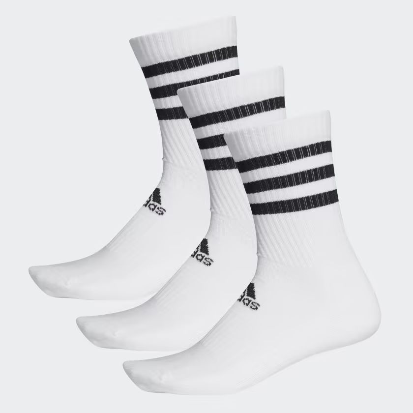 adidas 3-Streifen Cushioned Crew Socken, 3 Paar - Weiß | adidas Deutschland | adidas (DE)