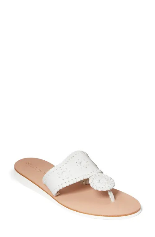 Jack Rogers Boating Jacks Flip Flop in White/White at Nordstrom, Size 9 | Nordstrom